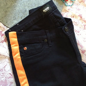Hudson Jeans LouLou Tuxedo Black/Orange Size 26 EU